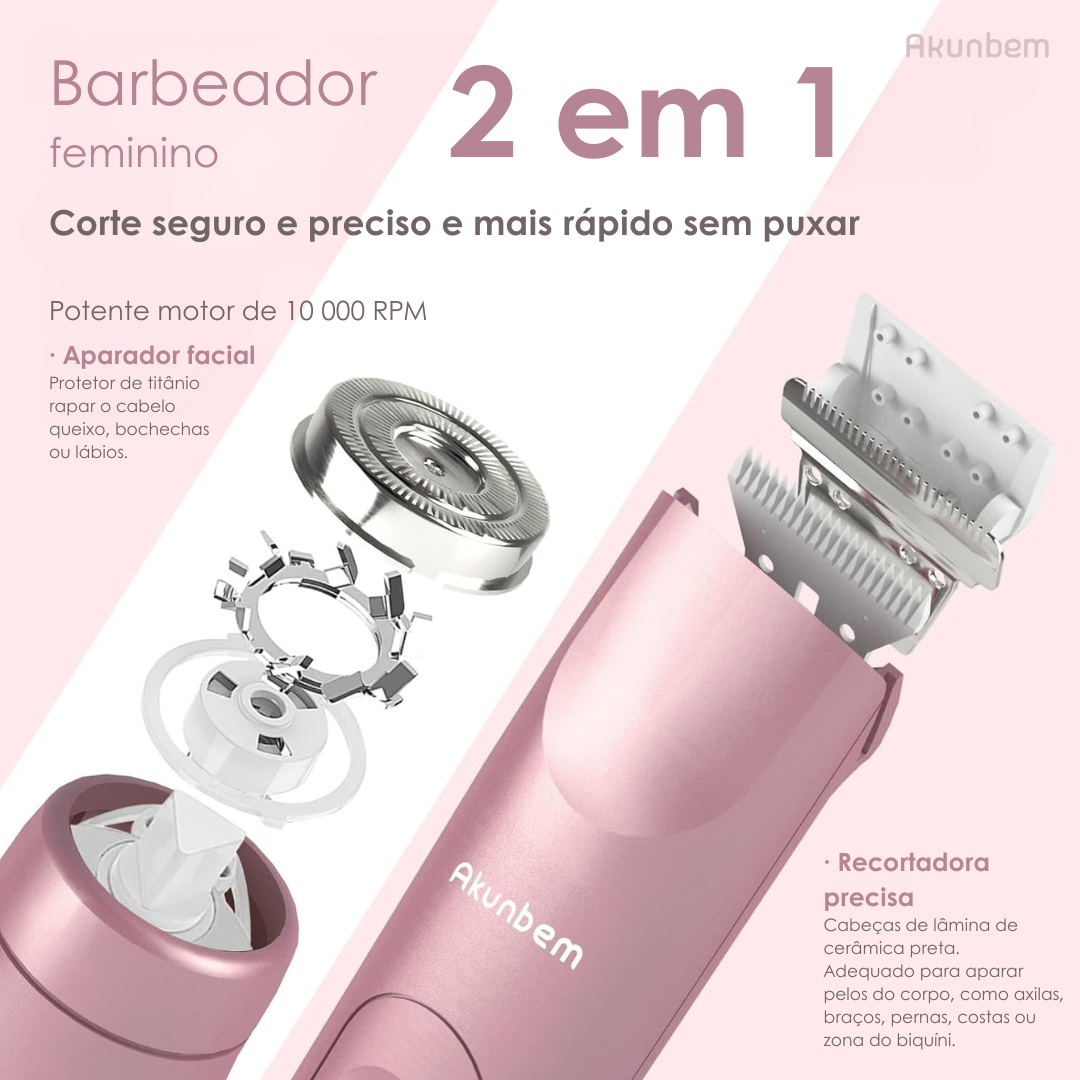 Afeitadora 2 em 1 Akunbem
